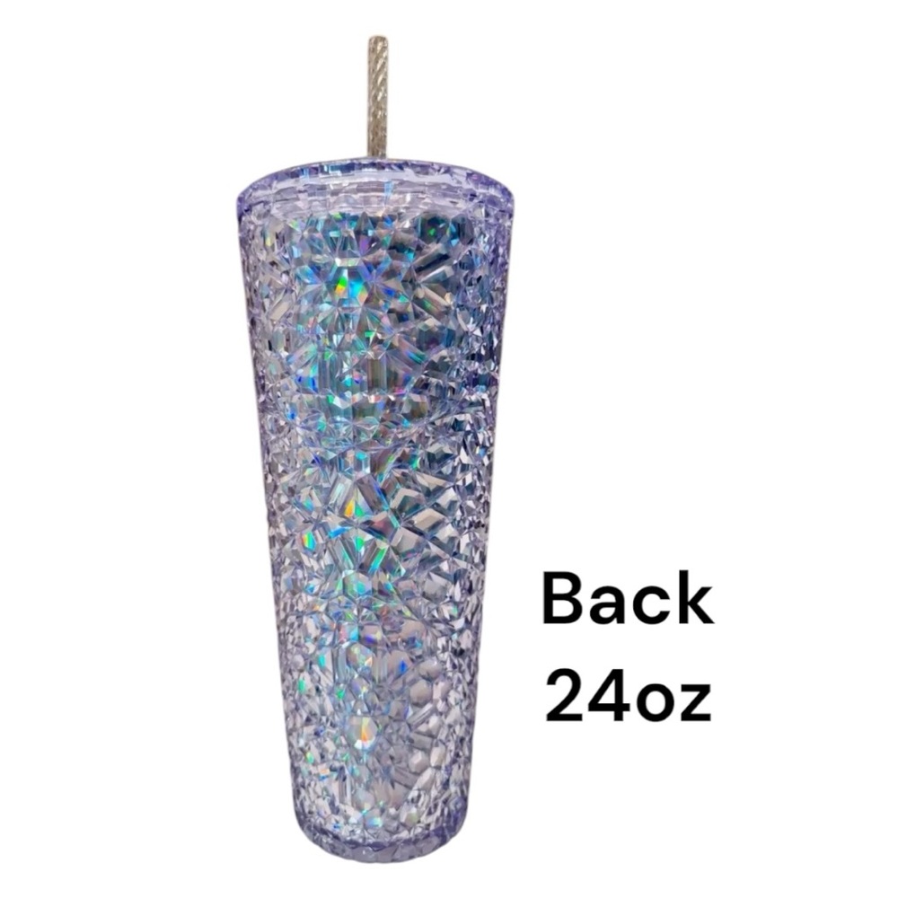 Starbucks 24oz Crystal Cup and Straw 2024 
Sparkling NWT - Picture 2 of 3